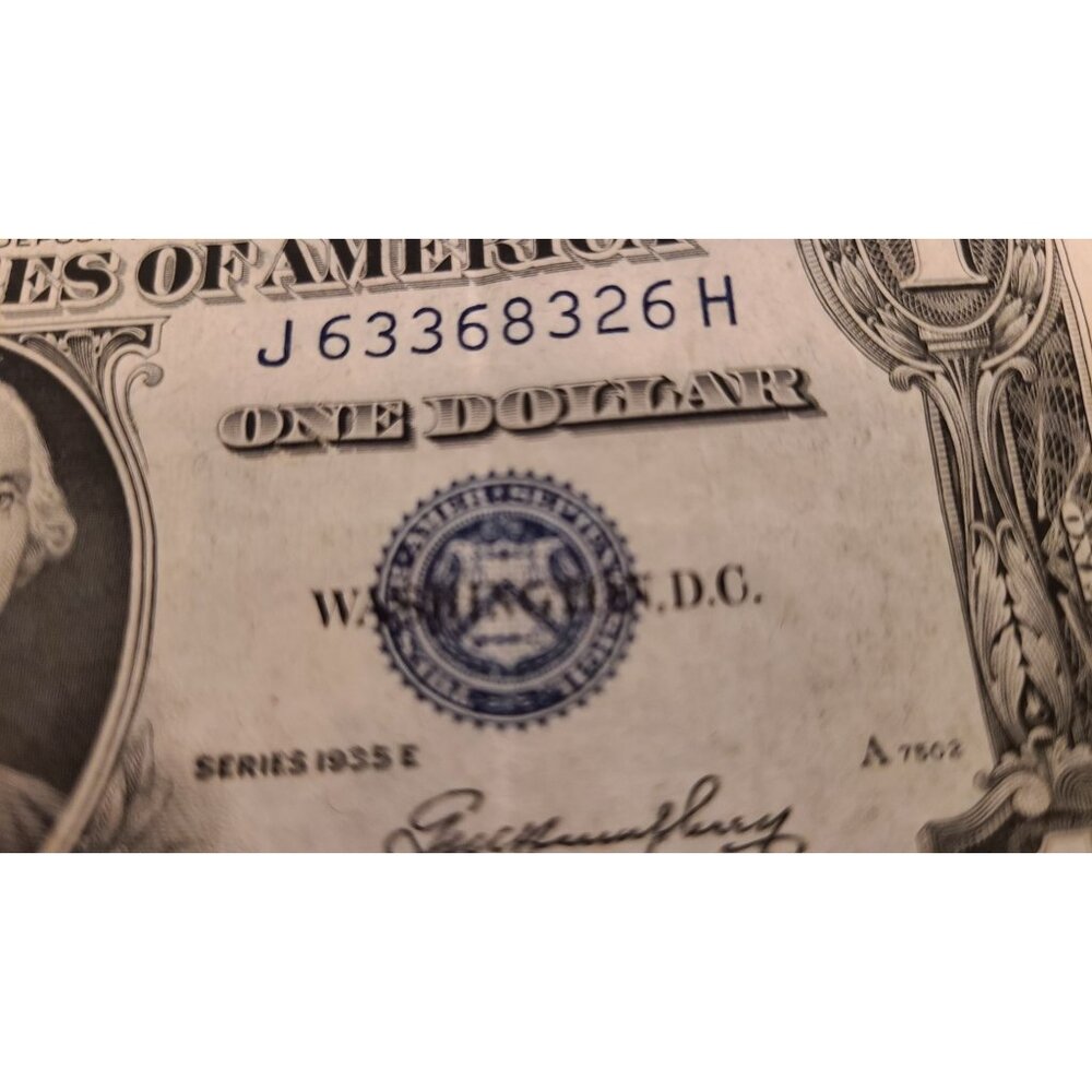 Vintage 1935E $1 Dollar Bill Silver Certificate Blue Note Circulated SHIPS FREE - Picture 5 of 9